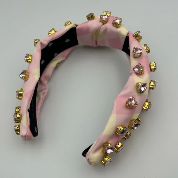 Lele Sadoughi X Stoney Clover Lane Watermelon Heart Crystal Knotted Headband - Picture 6 of 16